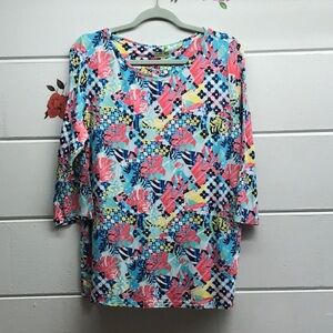 Palm Harbour 3/4 Sleeve Blouse. XL